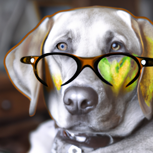 Spectacles on a dog