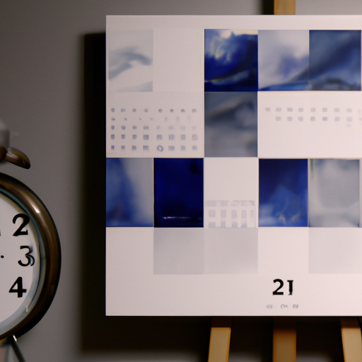 a calendar and a clock