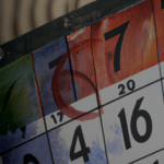 a traditional calendar with today\'s date circled on it