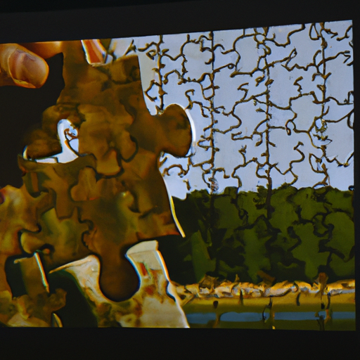 A jigsaw puzzle on a computer screen